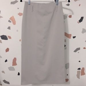 Long Light Gray Skirt